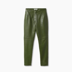 Leather crop trousers
